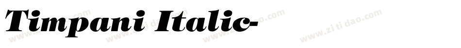 Timpani Italic字体转换